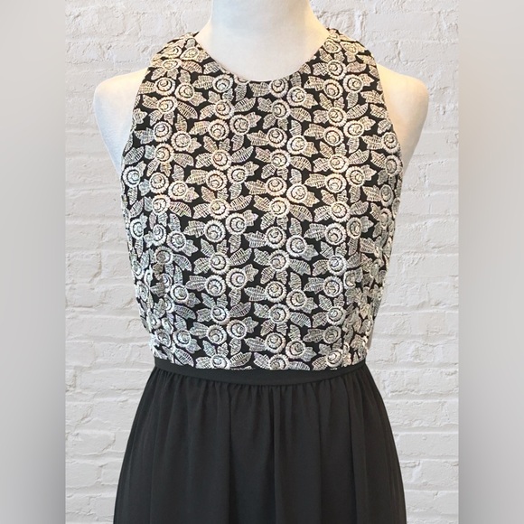 Tawny Two Piece Formal Strapless Long Dress Black & White Size XL Prom NWT - Picture 2 of 9